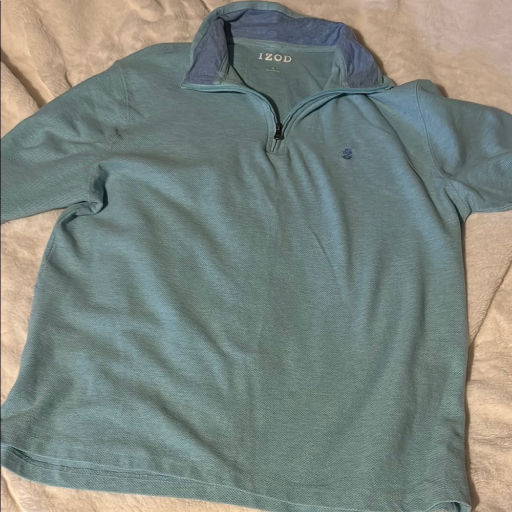 IZOD Light Blue Quarter-Zip Pullover